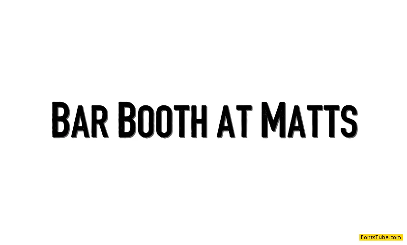 Bar Booth at Matts