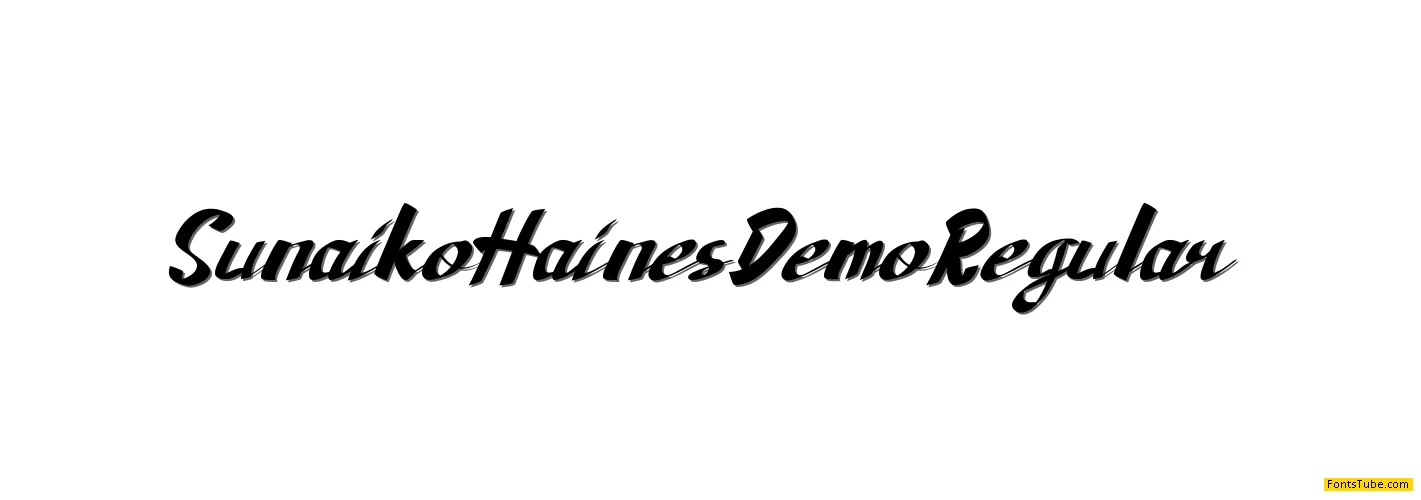 Sunaiko Haines Demo Font