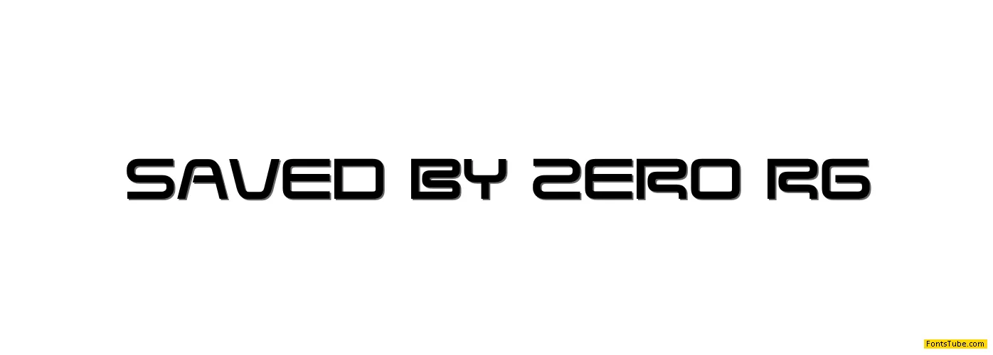 Saved By Zero Font