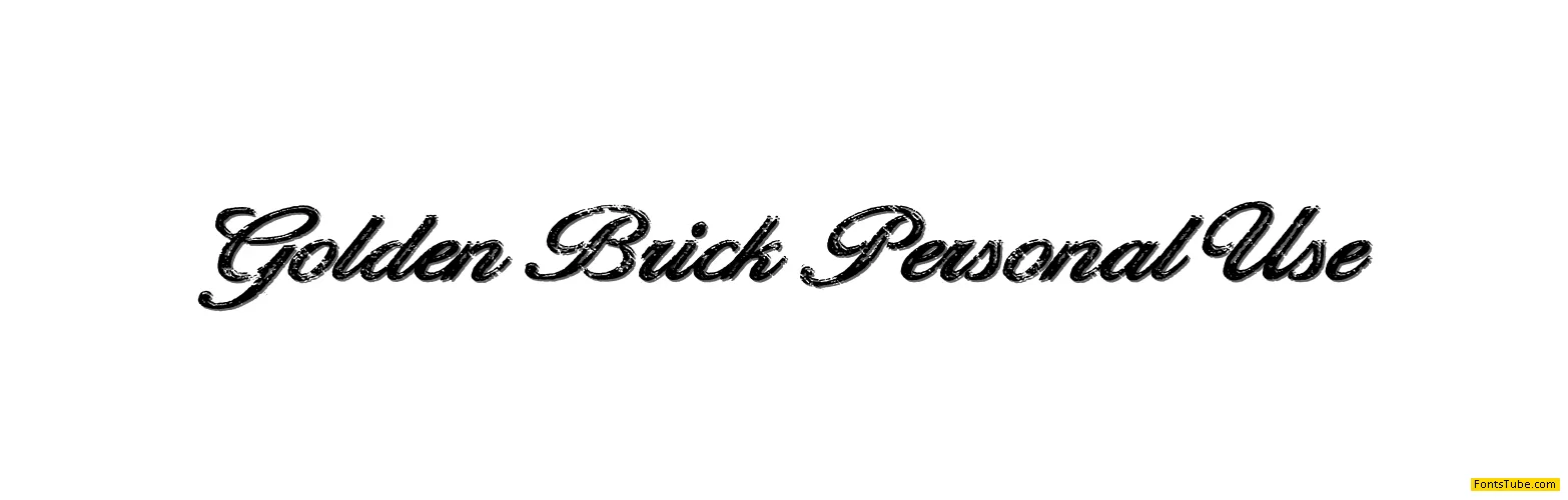 Golden Brick Personal Use Font