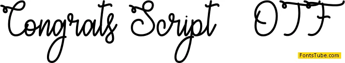 Congrats Script Font