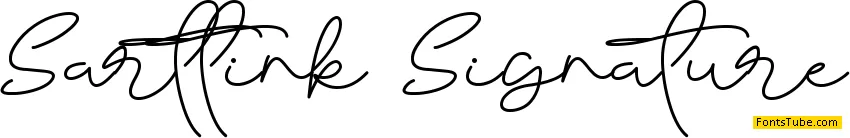 Sarttink Signature Font
