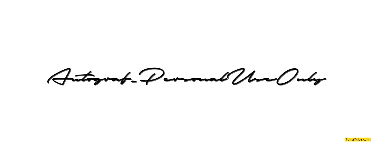 Autograf PERSONAL USE ONLY Font