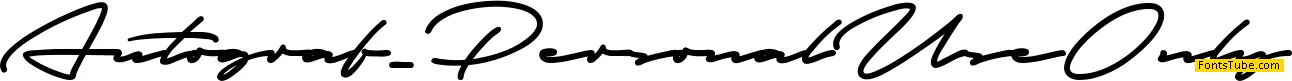 Autograf PERSONAL USE ONLY Font