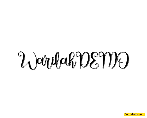 Warilah - Personal Use Font