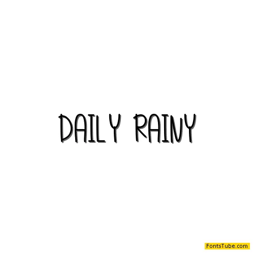 Daily Rainy Font