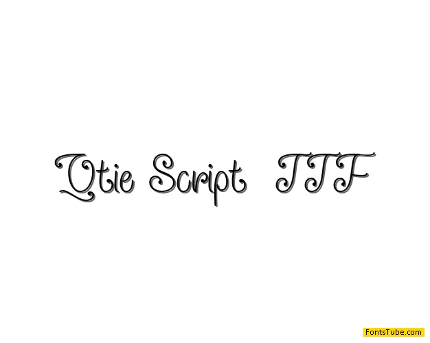 Qtie Script Font