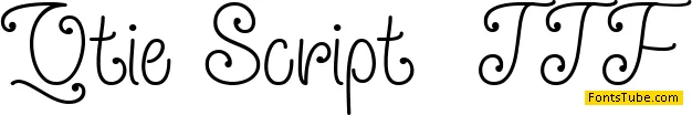 Qtie Script Font