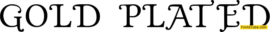 Gold Plated Font