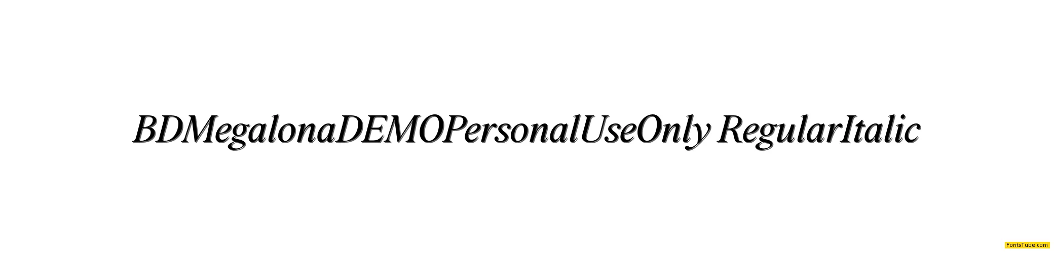 BD Megalona DEMO Personal Use Only Font