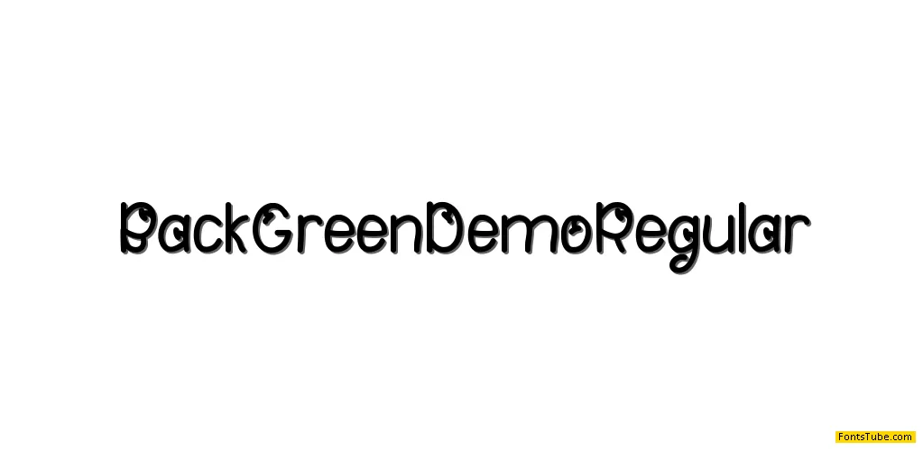 Back Green Demo Font