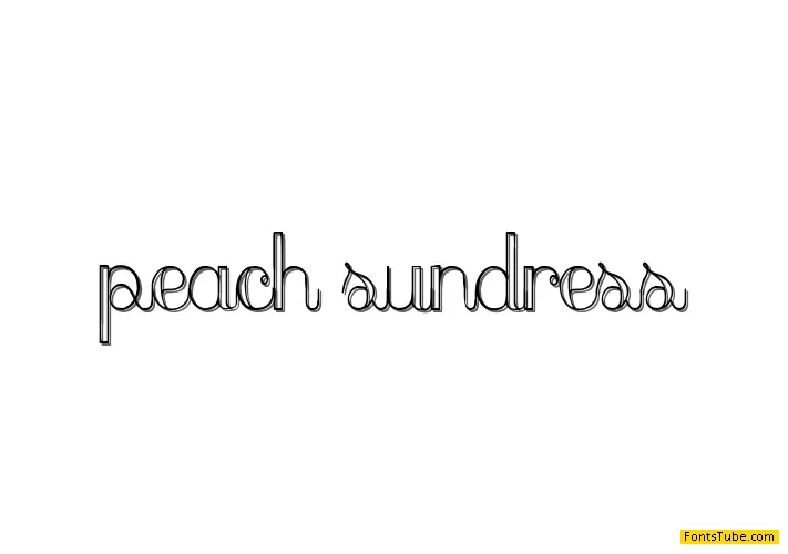peach sundress Font