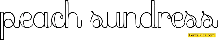peach sundress Font