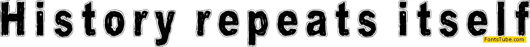 History repeats itself Font