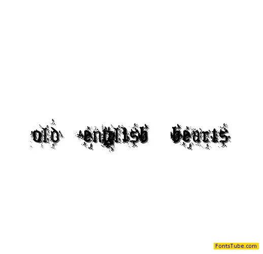 Old English Hearts Font
