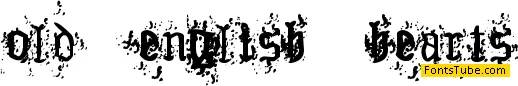 Old English Hearts Font