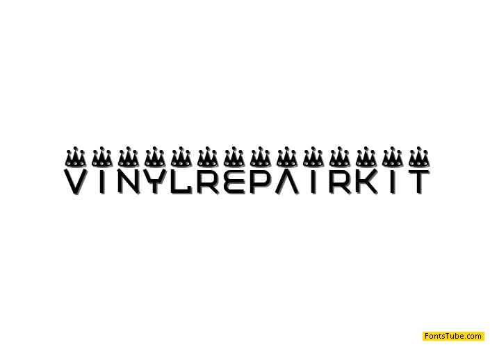 Vinyl repair kit Font