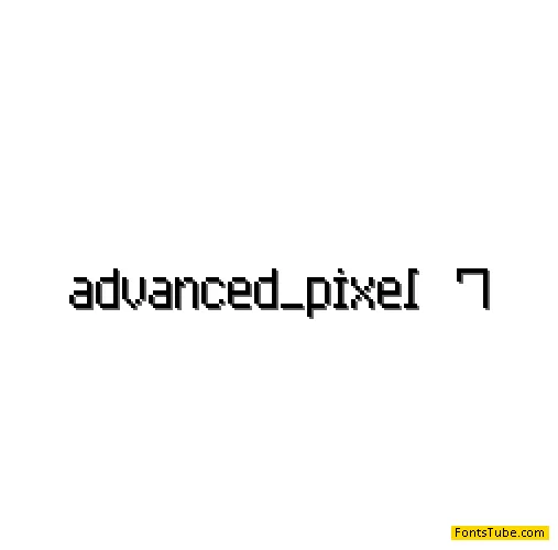 Advanced Pixel-7 Font