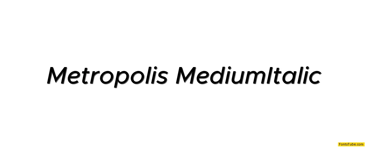 Metropolis Font Family