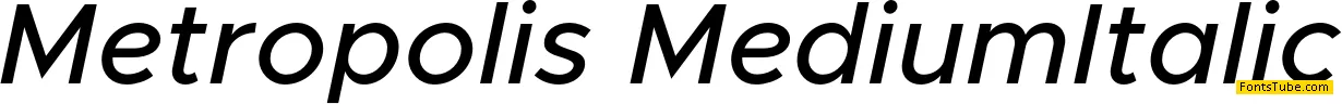 Metropolis Font Family