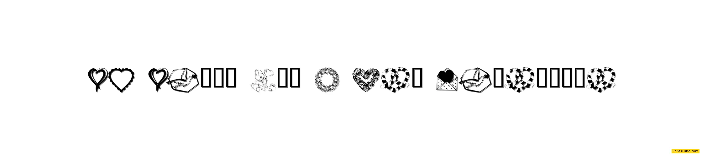 KR Kat's Got A New Valentine Font