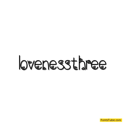 LoveNess Three Font