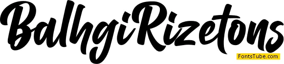 Balhgi Rizetons Font