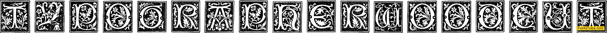 Typographer Woodcut Initials One Font