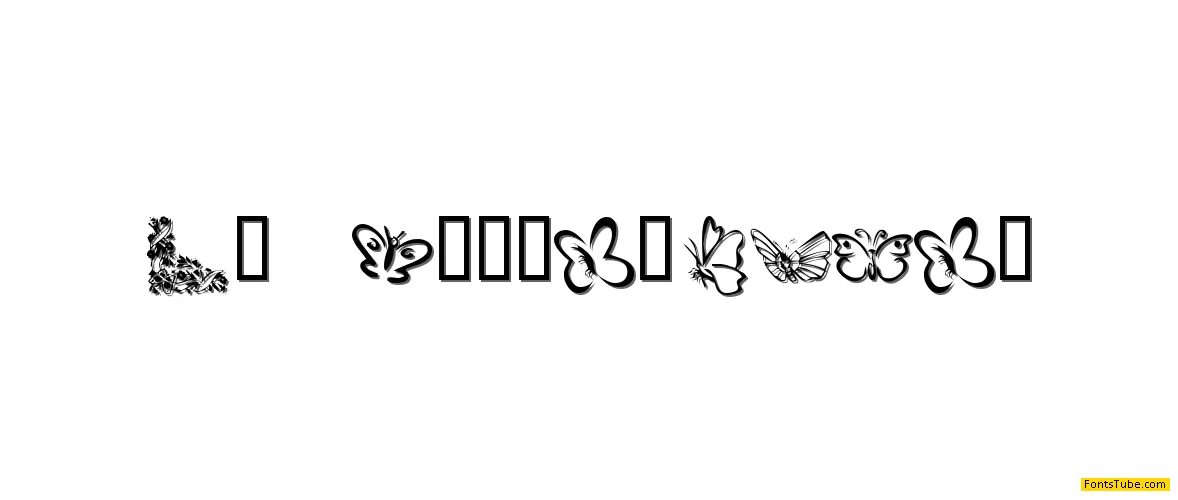 KR Butterflies Font