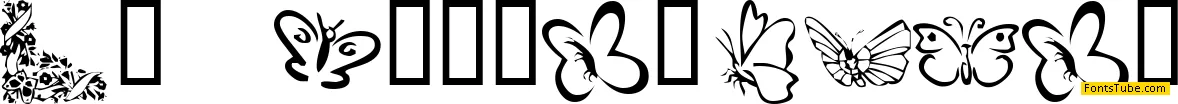 KR Butterflies Font