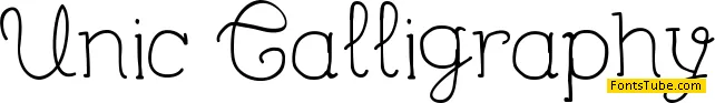 Unic Calligraphy Font