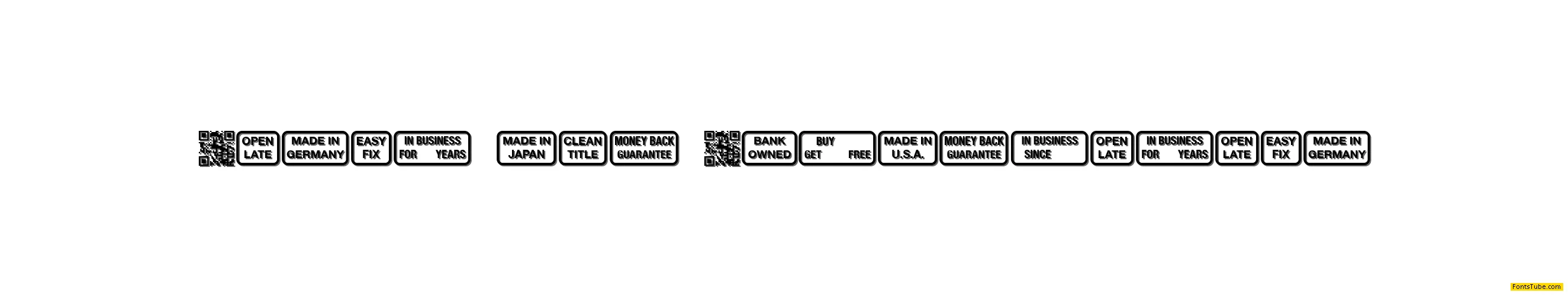 Signs for Advertising Font