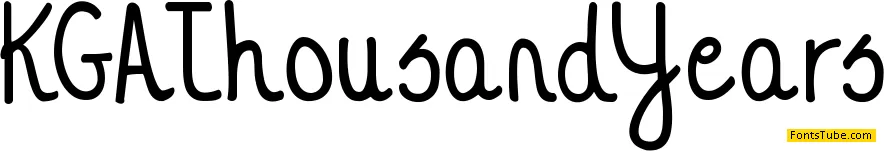 KG A Thousand Years Font