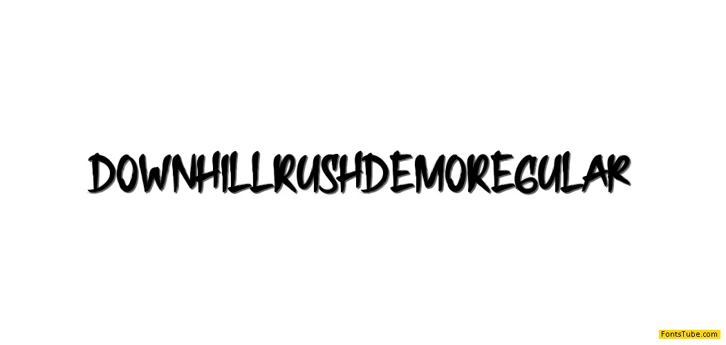 Downhill Rush Demo Font