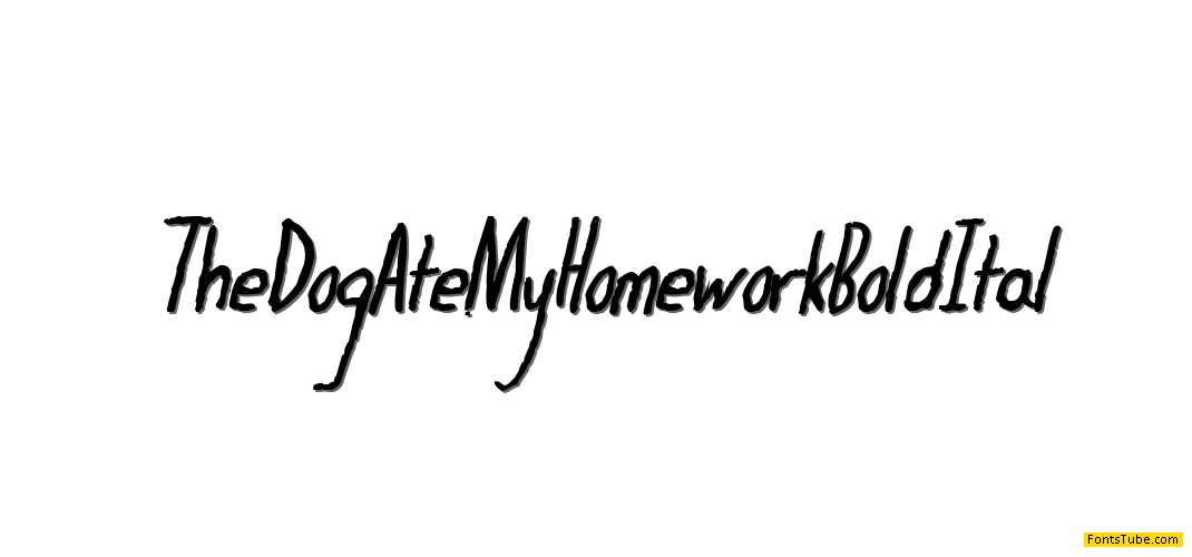 The Dog Ate My Homework Font Family