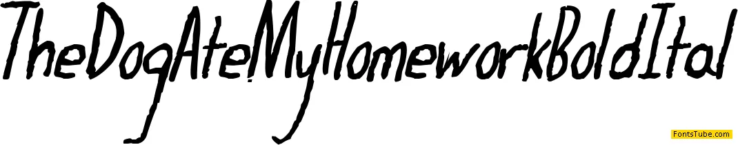 The Dog Ate My Homework Font Family