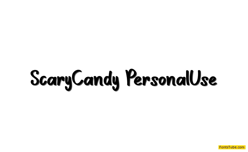 Scary Candy - Personal Use Font