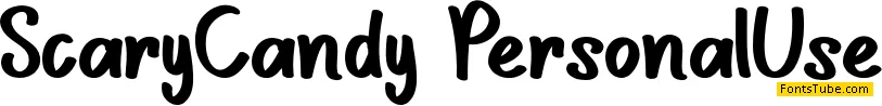 Scary Candy - Personal Use Font