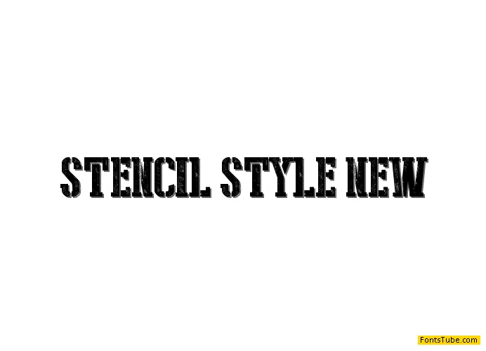 Stencil Style New Font