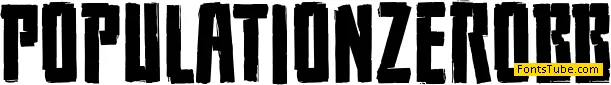 Population Zero BB Font