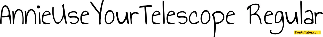 Annie Use Your Telescope Font
