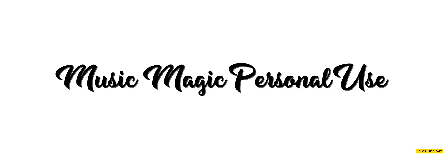 Music Magic Personal Use Font