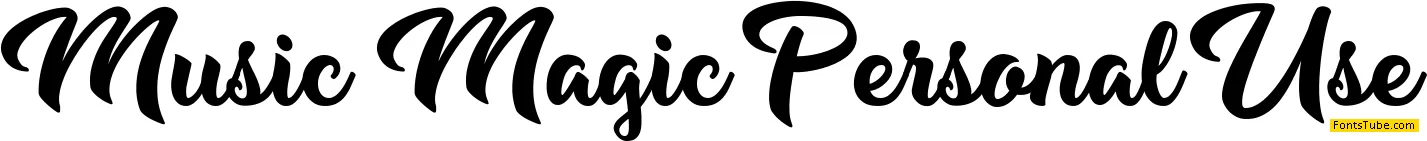 Music Magic Personal Use Font