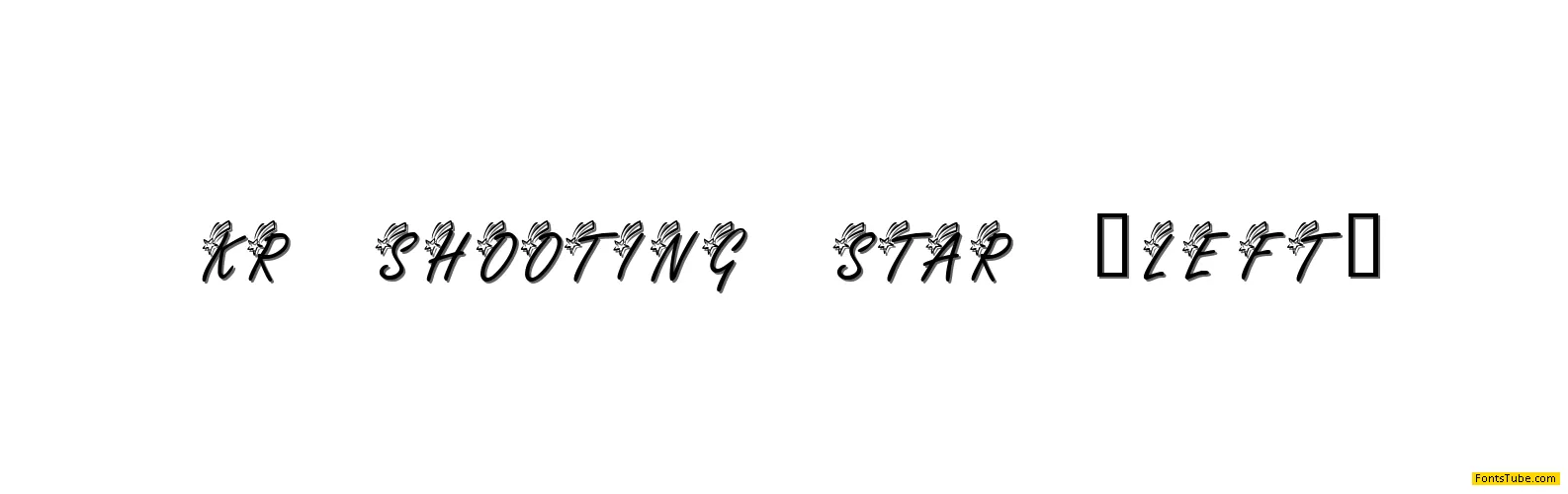 KR Shooting Star (Left) Font