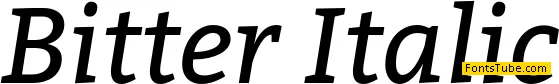 Bitter Font Family