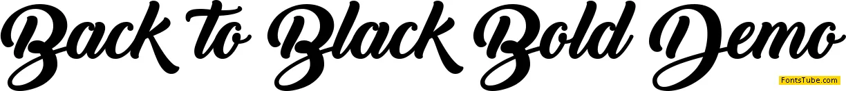 Back to Black Bold Demo Font