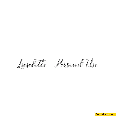 lieselotte personal use Font