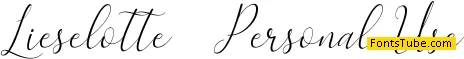 lieselotte personal use Font